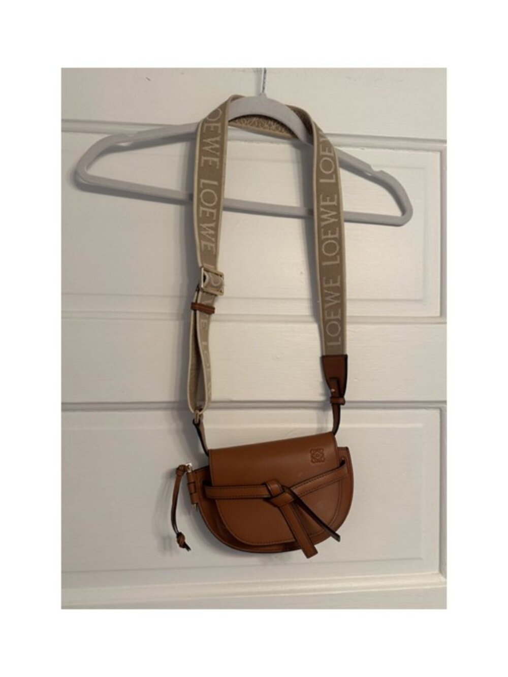 Loewe. Mini Gate Knot Leather Shoulder Bag with Anagram Strap in Jacquard. - Picture 2 of 9